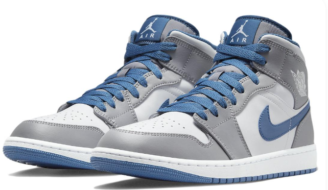 Air Jordan 1 Mid “Cement Grey True Blue” – DQ8426-014